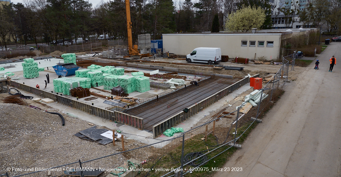 23.03.2023 - Baustelle am Haus für Kinder in Neuperlach